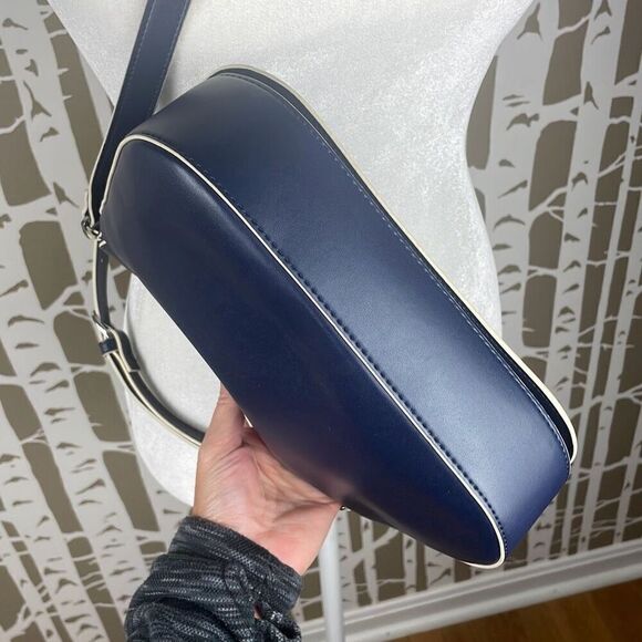 Vera Bradley Laser Cutout Saddle Crossbody Bag Navy Blue - Picture 5 of 10